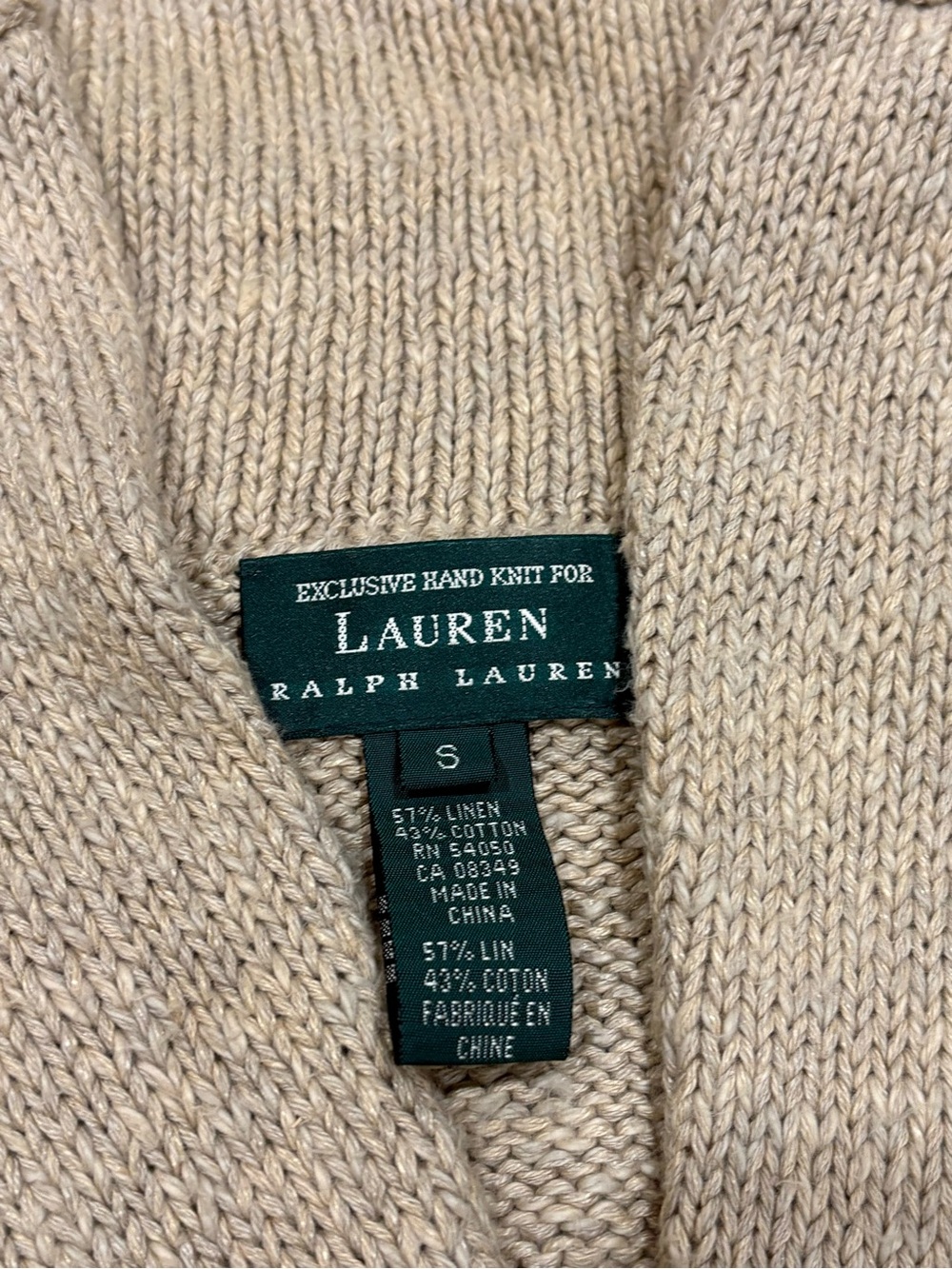 Box #7 exclusive hand knit for lauren ralph lauren sweater size Small - Picture 3 of 12